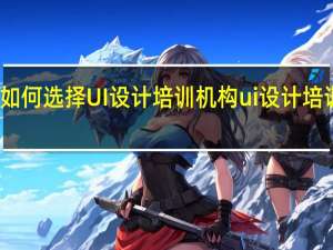 在南京如何选择UI设计培训机构 ui设计培训机构哪里好