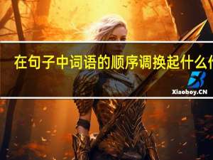 在句子中词语的顺序调换起什么作用