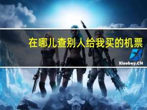 在哪儿查别人给我买的机票