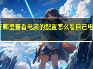 在哪里查看电脑的配置 怎么看自己电脑配置
