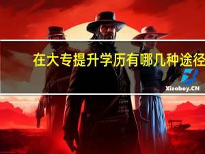 在大专提升学历有哪几种途径