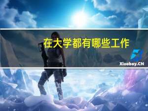 在大学都有哪些工作