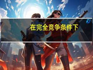 在完全竞争条件下（在完全竞争条件下）