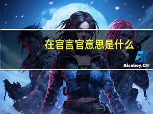 在官言官意思是什么