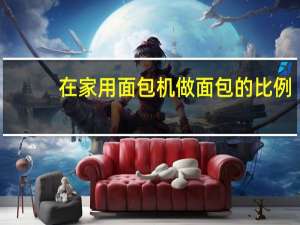 在家用面包机做面包的比例