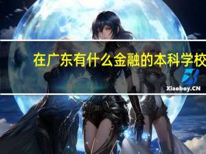 在广东有什么金融的本科学校