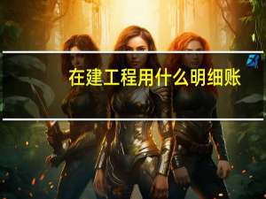 在建工程用什么明细账