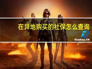 在异地购买的社保怎么查询