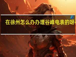 在徐州怎么办办理谷峰电表的呀~~~