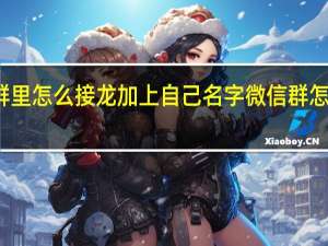 在微信群里怎么接龙加上自己名字 微信群怎么接龙加名字