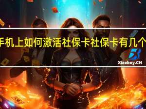 在手机上如何激活社保卡　社保卡有几个功能账户