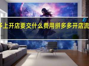 在拼多多上开店要交什么费用 拼多多开店流程及费用多少