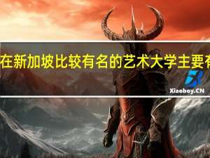 在新加坡比较有名的艺术大学主要有哪些