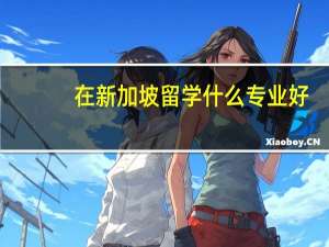 在新加坡留学什么专业好