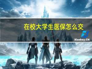 在校大学生医保怎么交