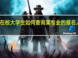 在校大学生如何查询某专业的报名人数呢