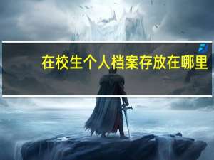 在校生个人档案存放在哪里（本人人事档案存放单位）