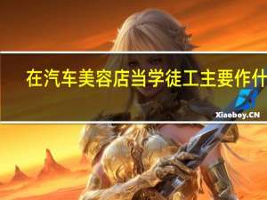 在汽车美容店当学徒工 主要作什么