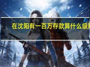 在沈阳有一百万存款算什么级别