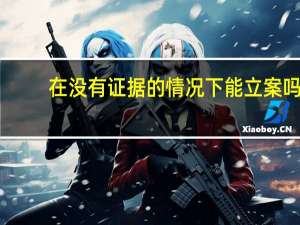 在没有证据的情况下能立案吗