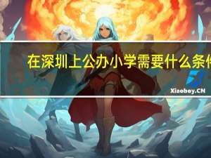 在深圳上公办小学需要什么条件