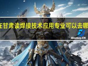 在甘肃读焊接技术应用专业可以去哪些学校