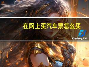 在网上买汽车票怎么买