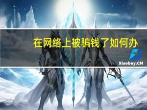 在网络上被骗钱了如何办