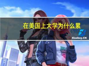在美国上大学为什么累