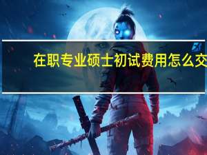 在职专业硕士初试费用怎么交