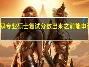 在职专业硕士复试分数出来之前能申请调剂吗