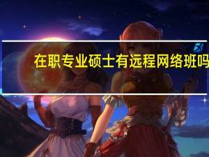 在职专业硕士有远程网络班吗