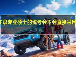 在职专业硕士的统考会不会直接采用通过制