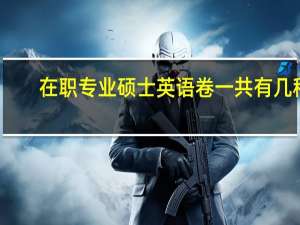 在职专业硕士英语卷一共有几种