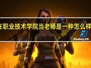 在职业技术学院当老师是一种怎么样的体验