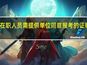 在职人员需提供单位同意报考的证明材料