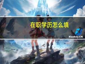 在职学历怎么填