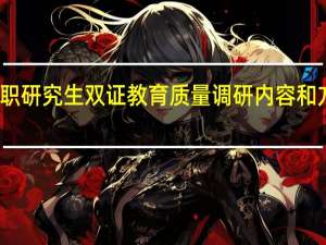 在职研究生双证教育质量调研内容和方法分析