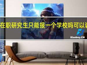 在职研究生只能报一个学校吗可以调剂吗