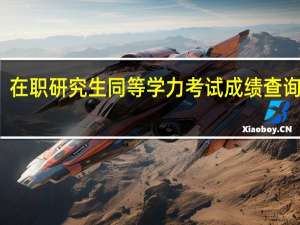 在职研究生同等学力考试成绩查询方式
