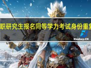 在职研究生报名同等学力考试身份重复怎么办