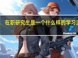 在职研究生是一个什么样的学习流程