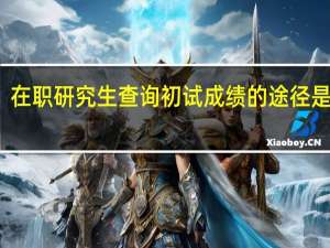 在职研究生查询初试成绩的途径是什么
