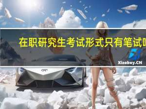 在职研究生考试形式只有笔试吗