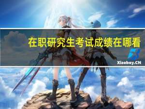 在职研究生考试成绩在哪看