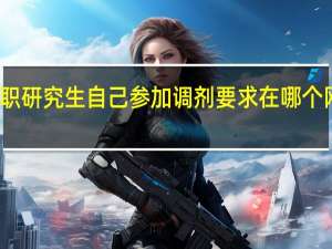 在职研究生自己参加调剂要求在哪个网站完成