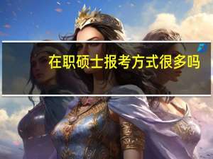 在职硕士报考方式很多吗