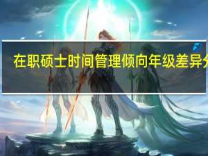 在职硕士时间管理倾向年级差异分析