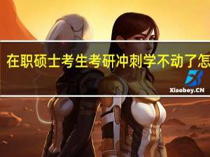 在职硕士考生考研冲刺学不动了怎么办