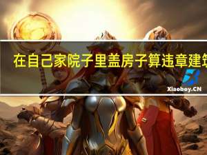 在自己家院子里盖房子算违章建筑吗